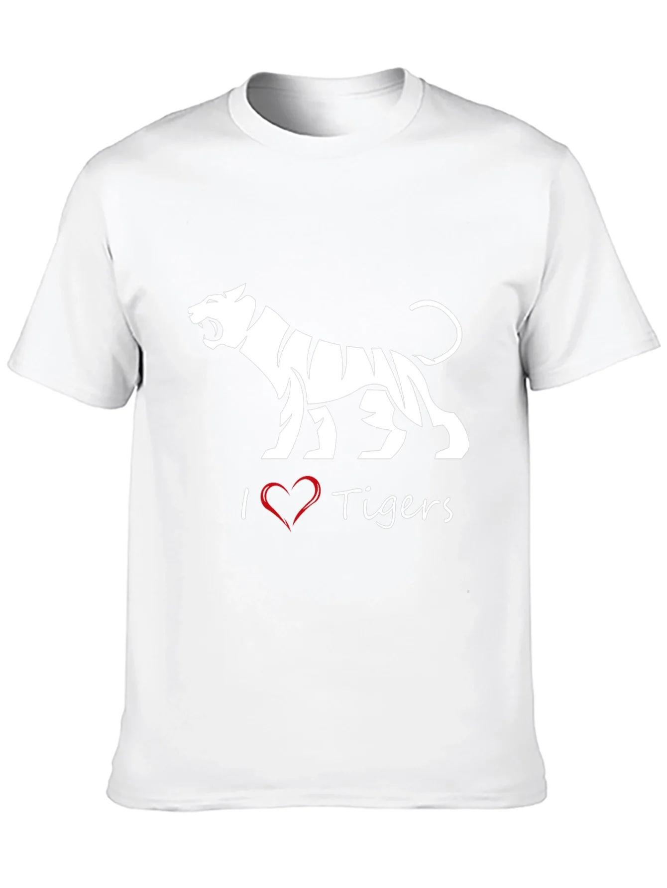 I Love Tigers Black T-Shirt