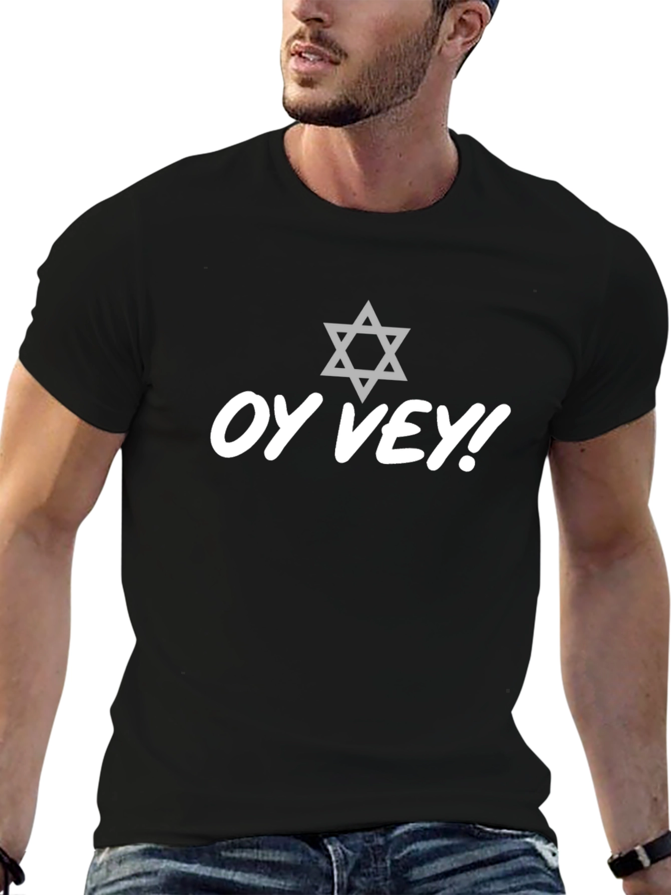 Oy Vey! T-Shirt with Star of David - Mens
