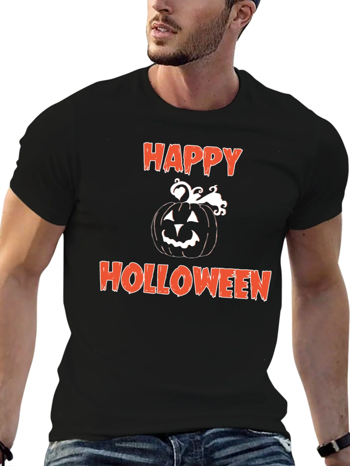 Happy Holloween Pumpkin Tee - Spooky Season Style