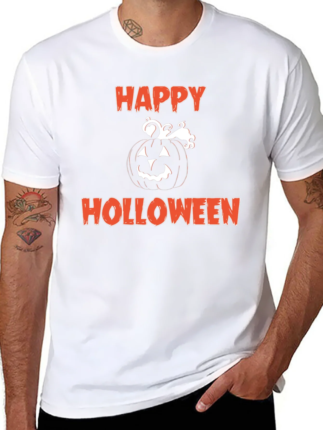 Happy Holloween Pumpkin Tee - Spooky Season Style