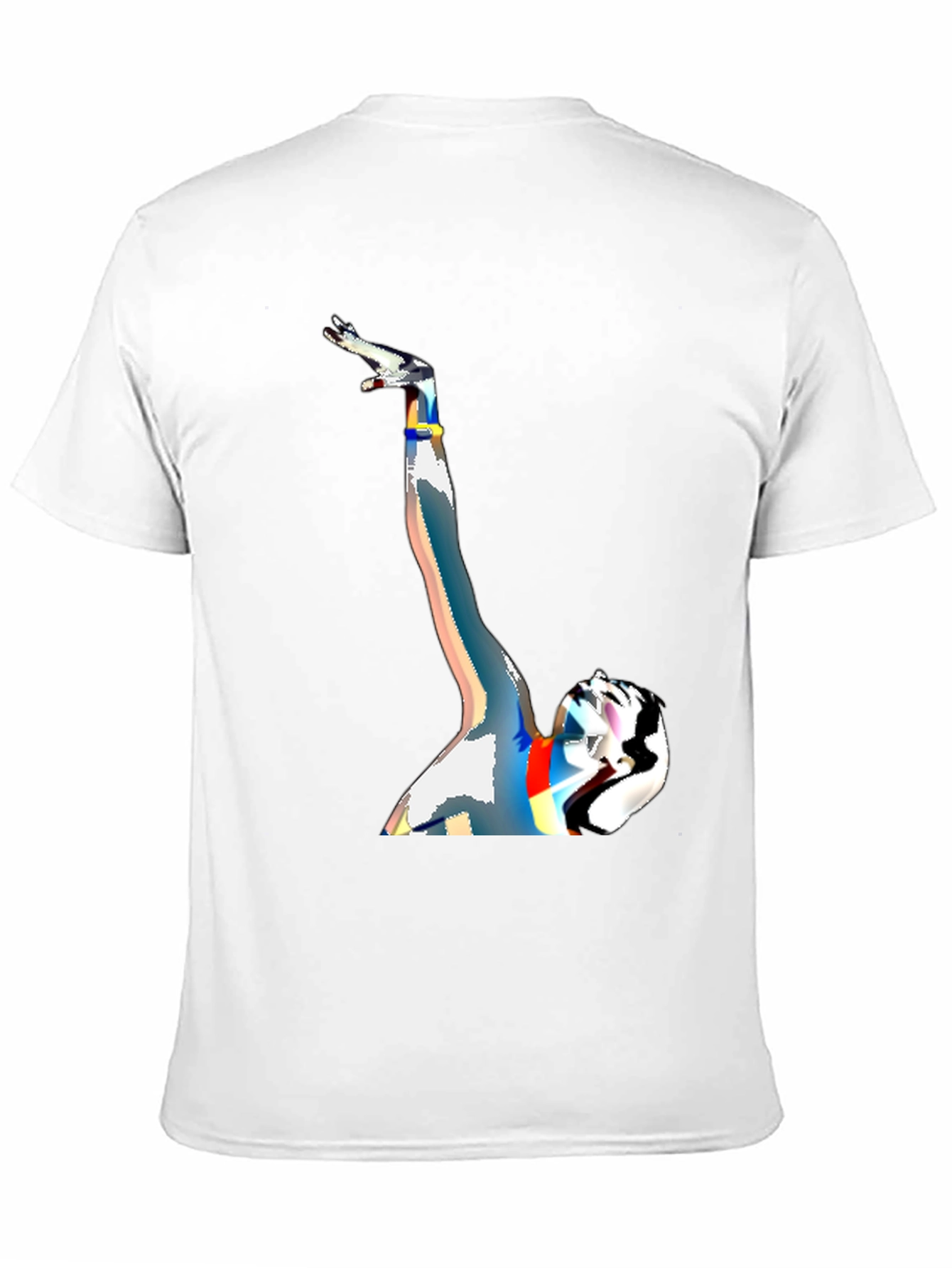 Abstract Figure Graphic Black T-Shirt