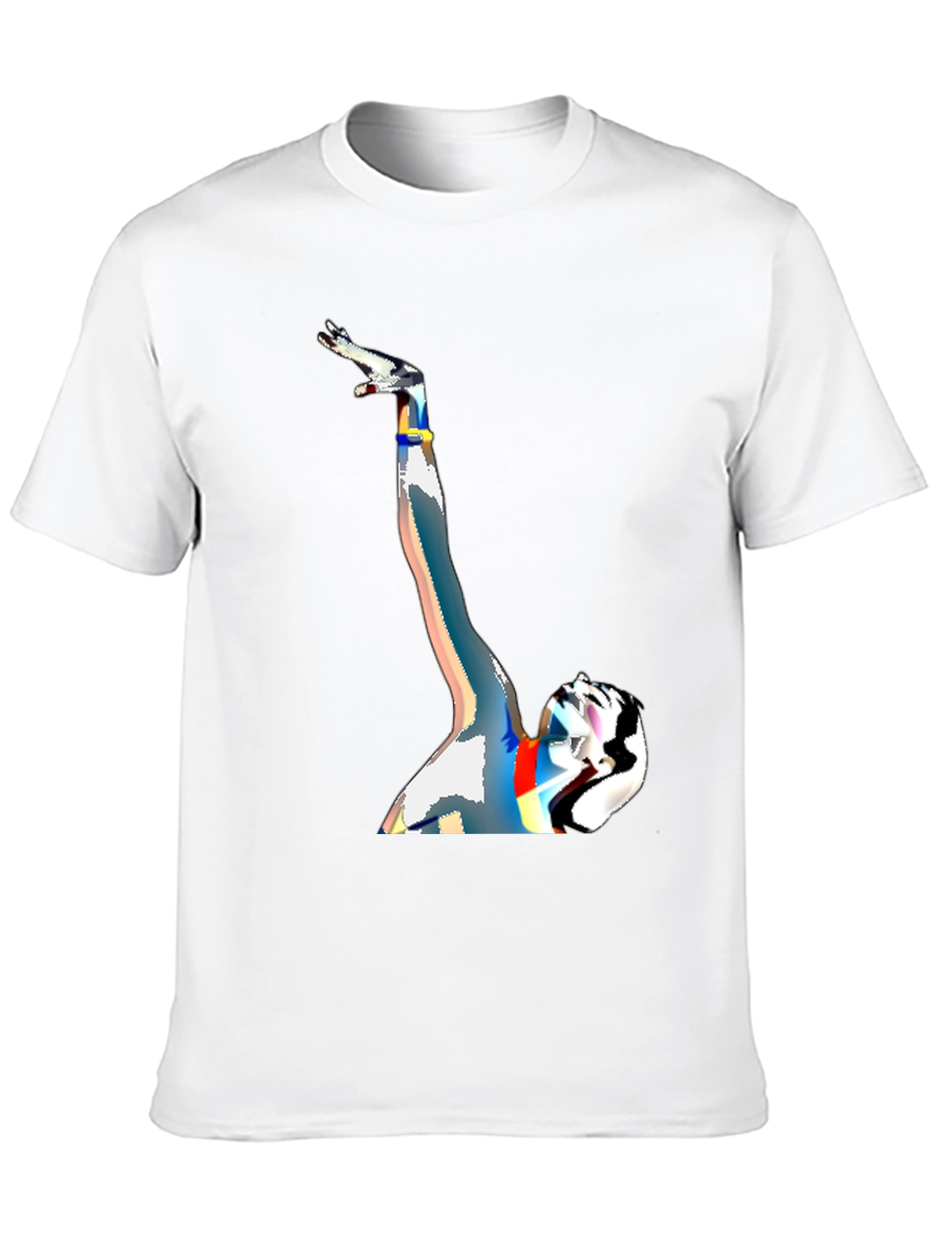 Abstract Figure Graphic Black T-Shirt