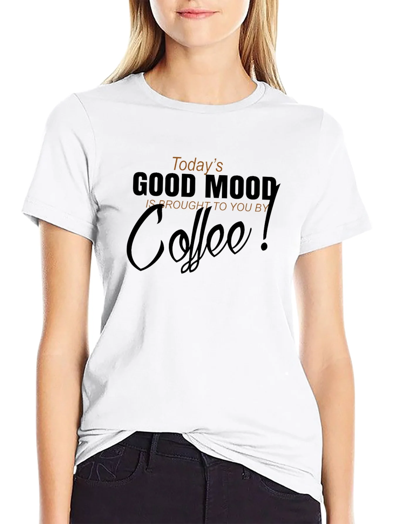Todays Good Mood Coffee Black Graphic T-Shirt