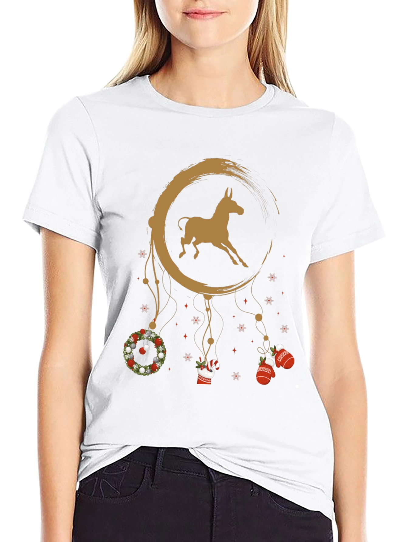 Festive Horse Dreamcatcher Graphic Tee