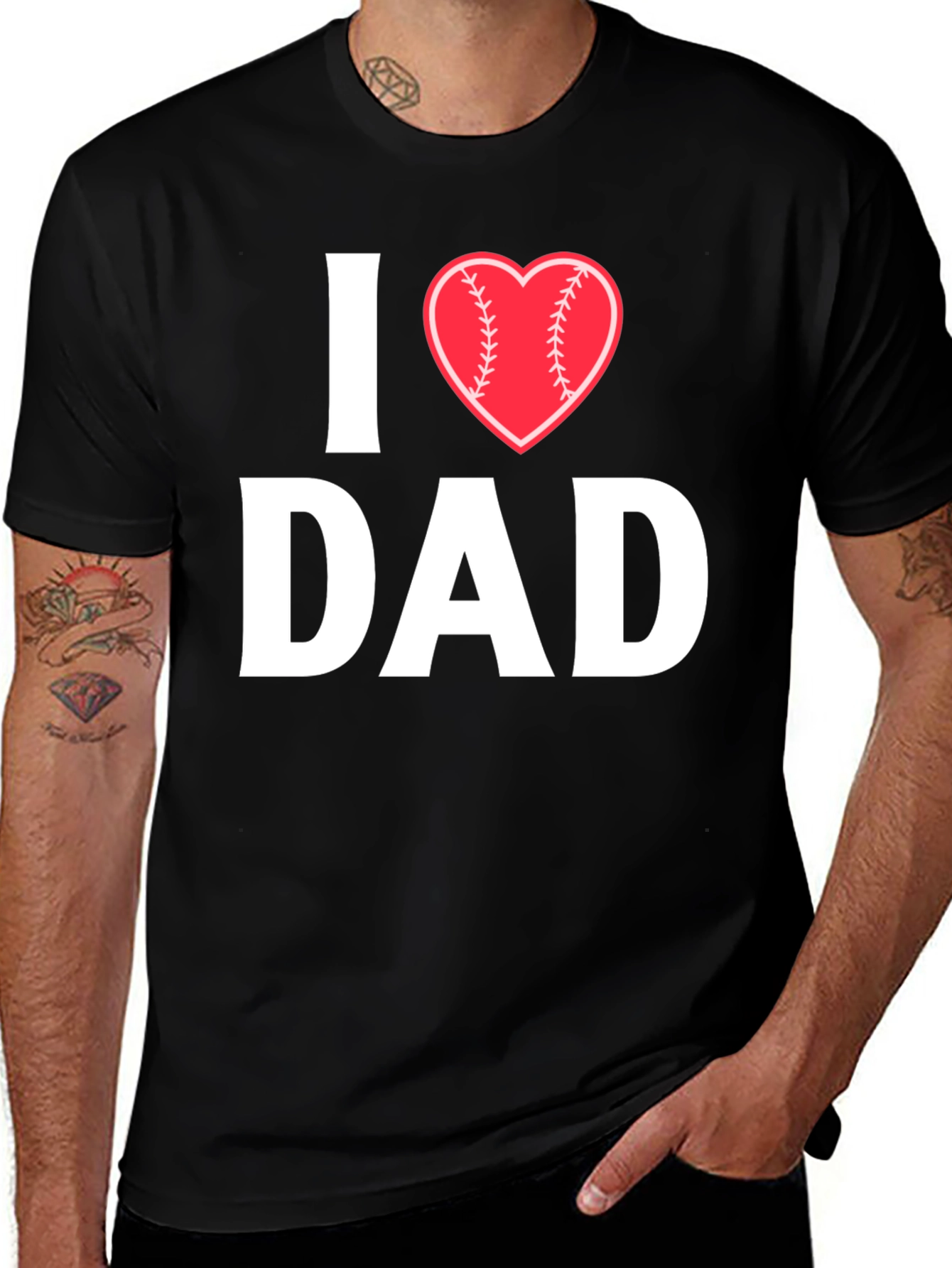 I Heart Baseball Dad T-Shirt