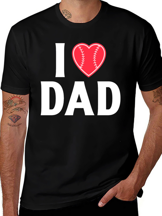 I Heart Baseball Dad T-Shirt
