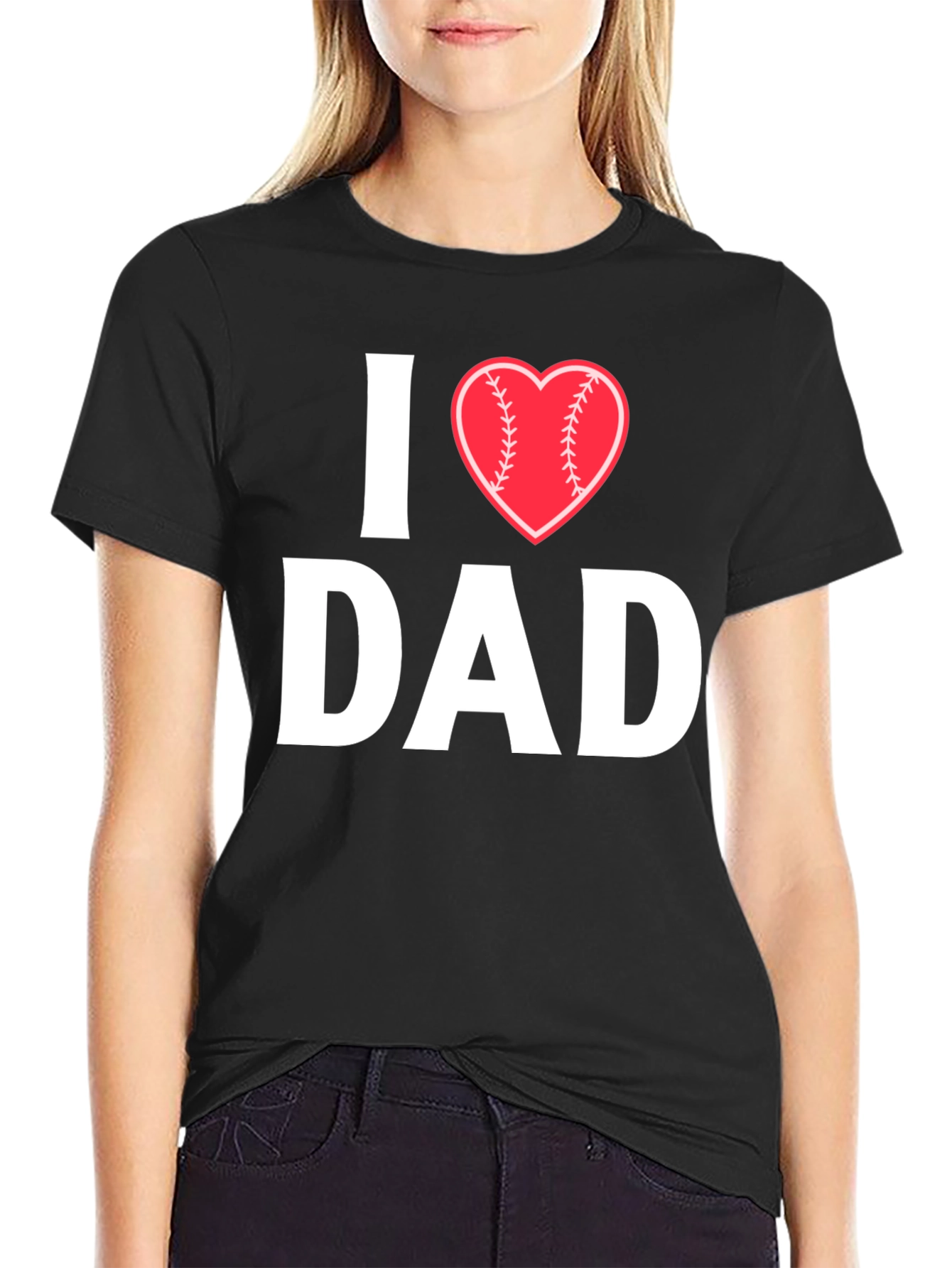 I Heart Baseball Dad T-Shirt