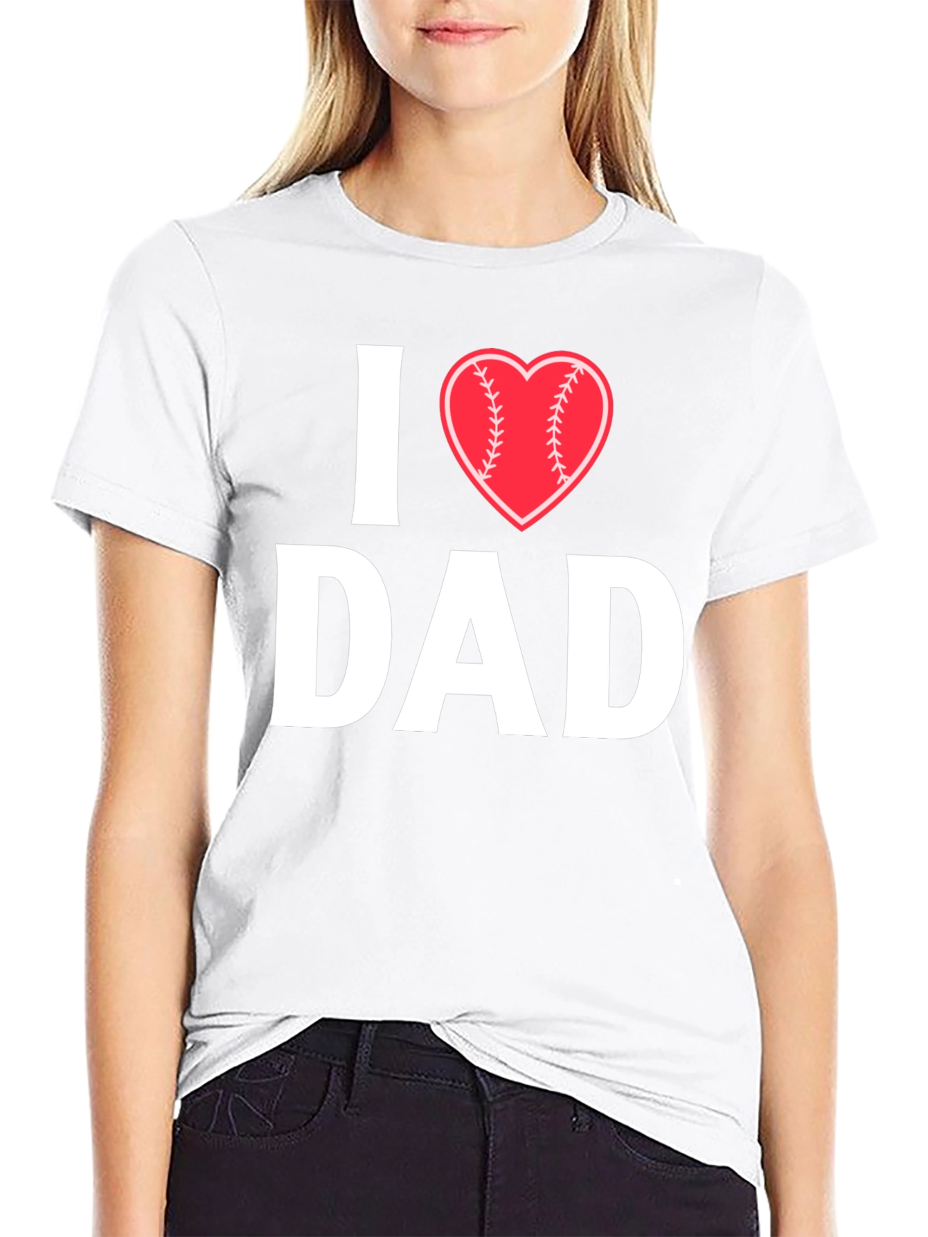 I Heart Baseball Dad T-Shirt