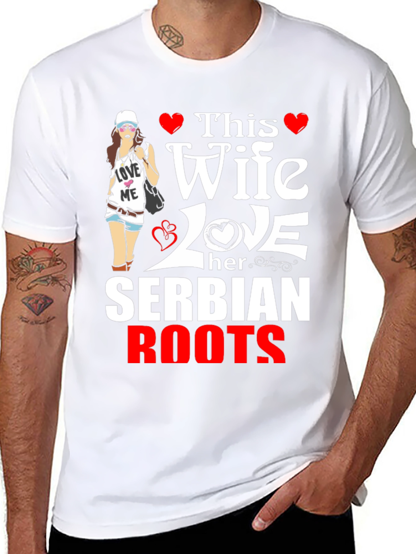 This Wife Loves Serbian Roots T-Shirt