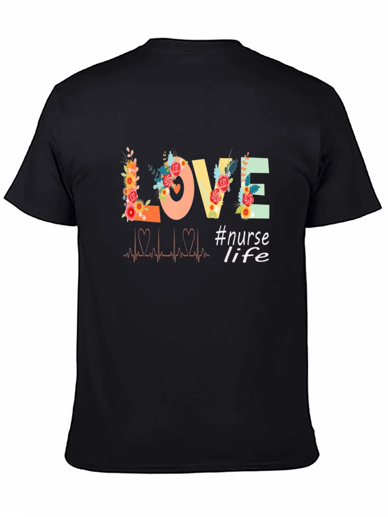 Nurse Life Love Floral T-Shirt