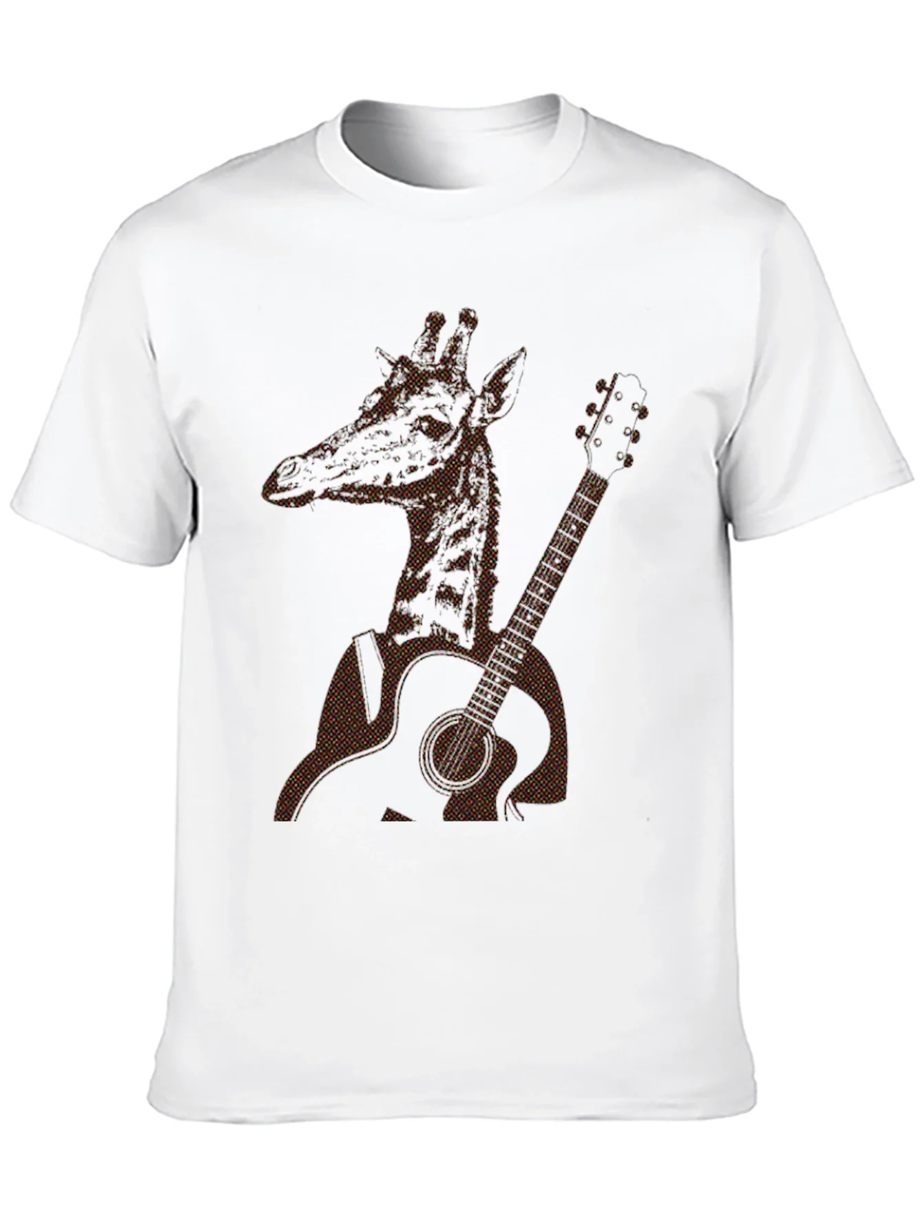 Giraffe Guitarist Graphic Tee - Cool Animal Music Shirt