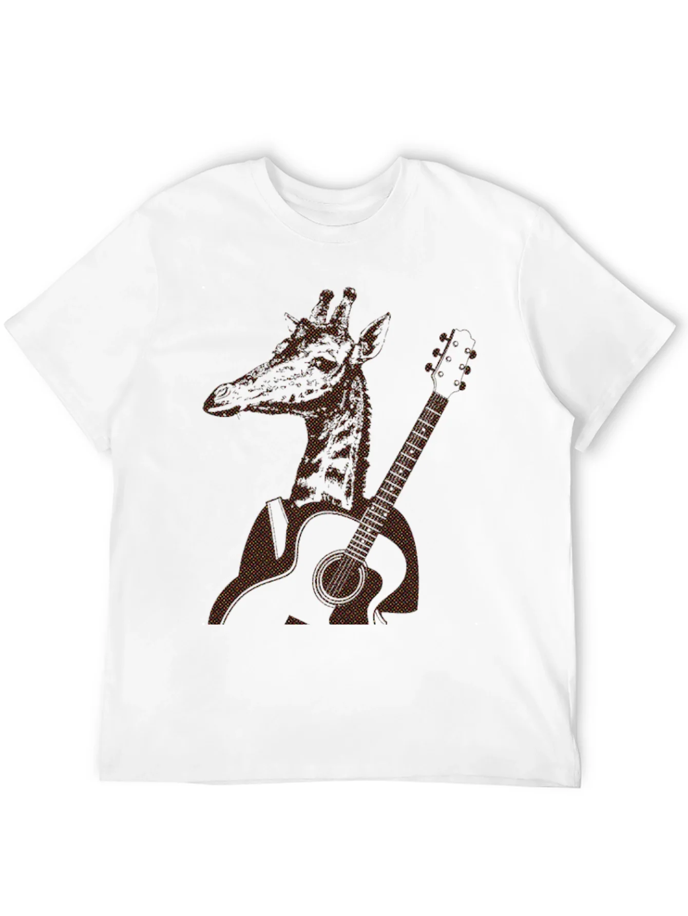 Giraffe Guitarist Graphic Tee - Cool Animal Music Shirt