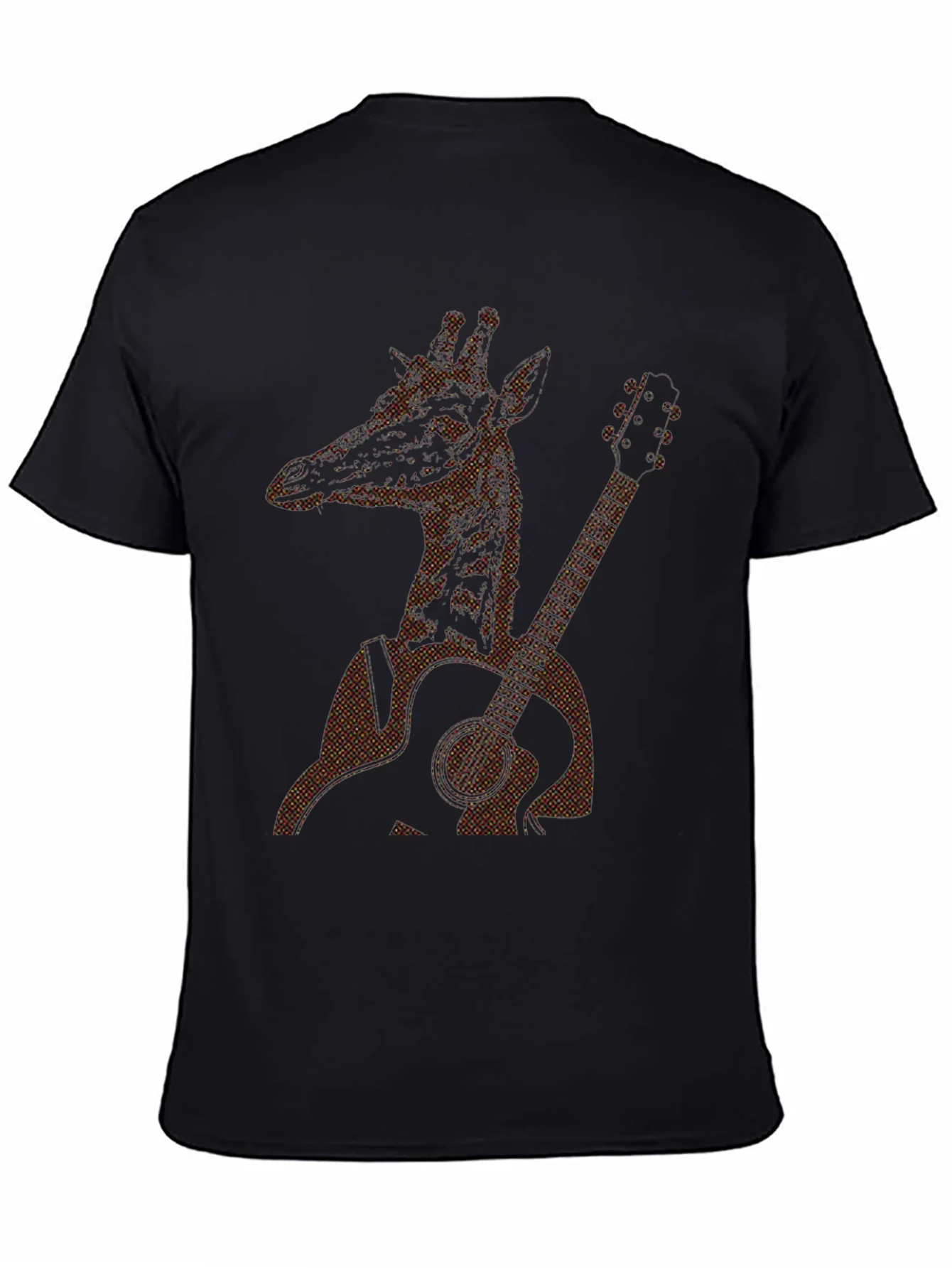 Giraffe Guitarist Graphic Tee - Cool Animal Music Shirt