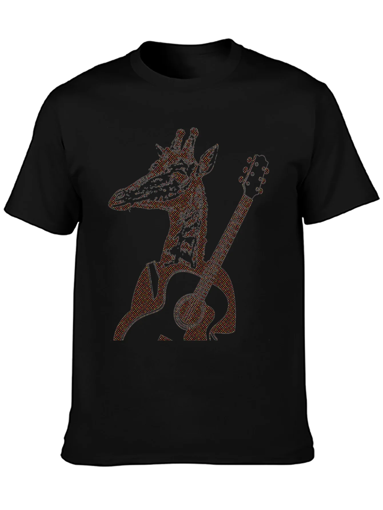 Giraffe Guitarist Graphic Tee - Cool Animal Music Shirt