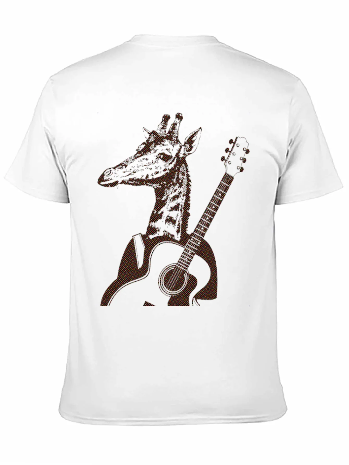 Giraffe Guitarist Graphic Tee - Cool Animal Music Shirt