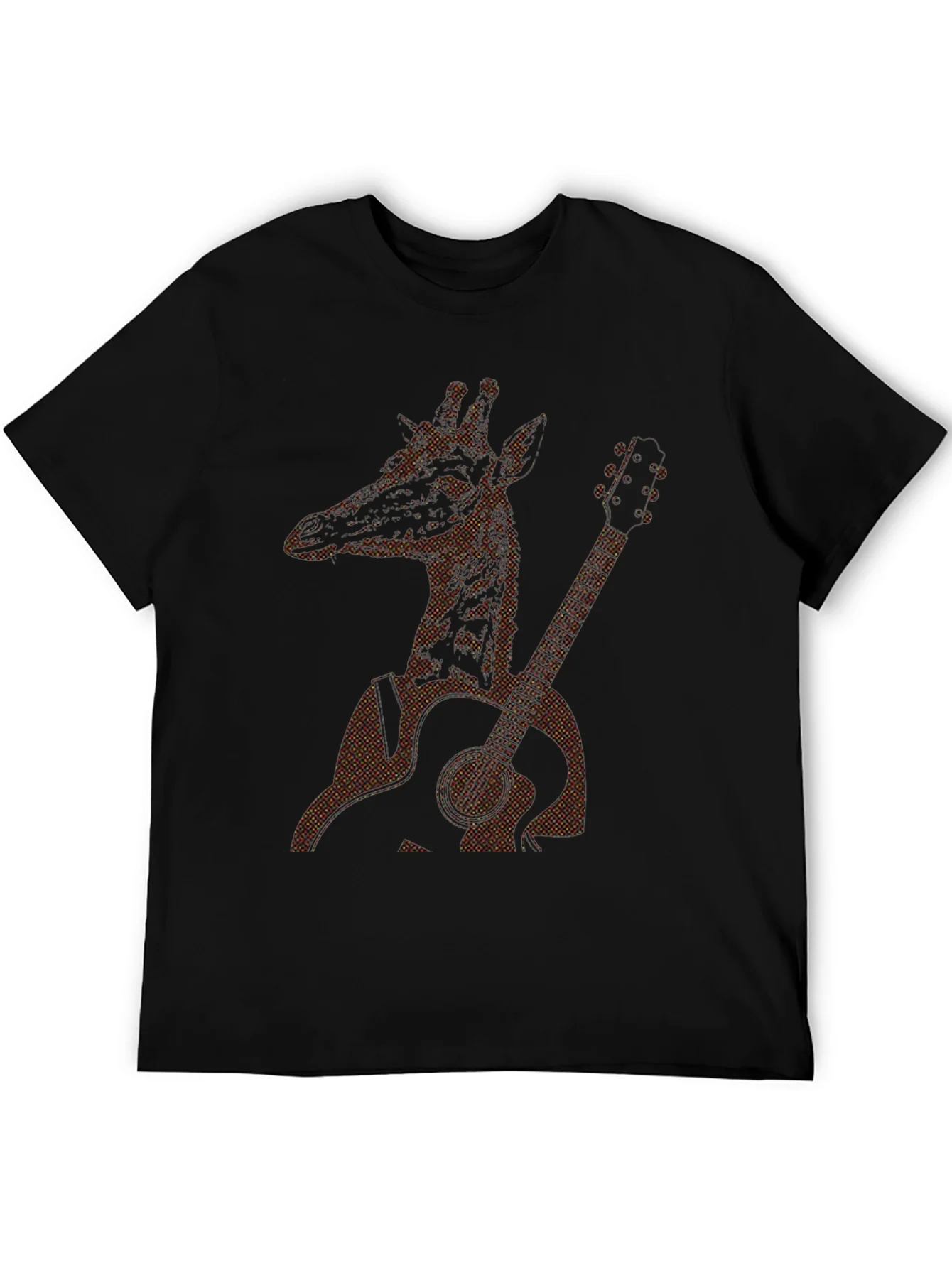 Giraffe Guitarist Graphic Tee - Cool Animal Music Shirt