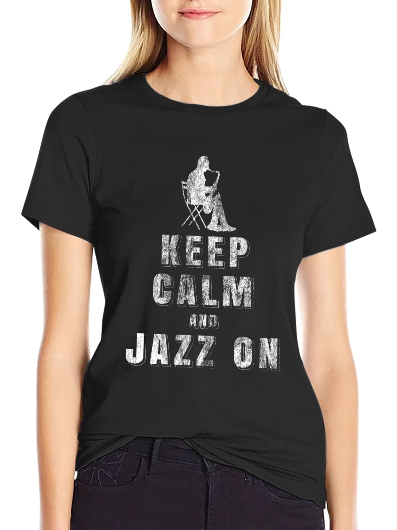 Keep Calm and Jazz On Graphic T-Shirt