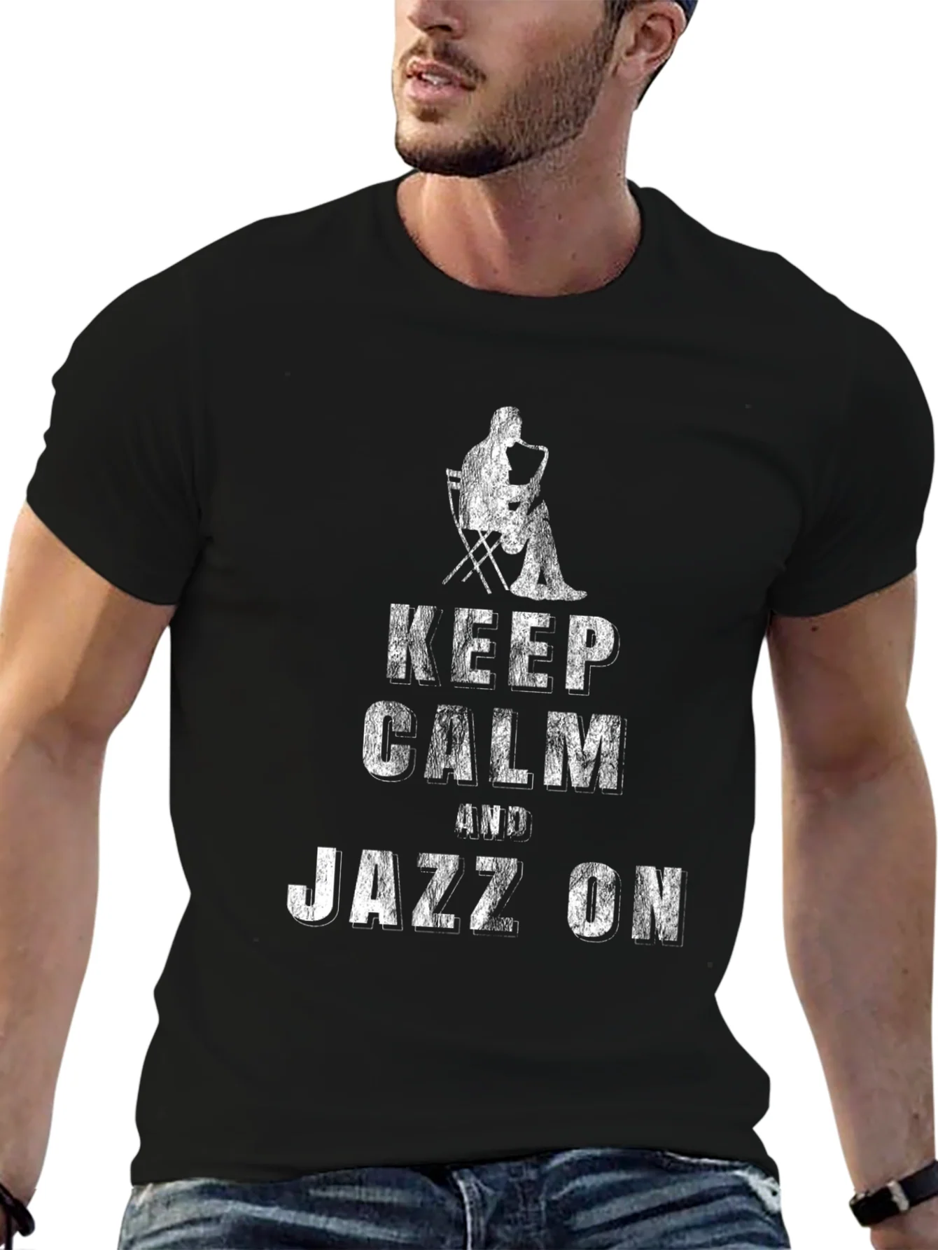 Keep Calm and Jazz On Graphic T-Shirt