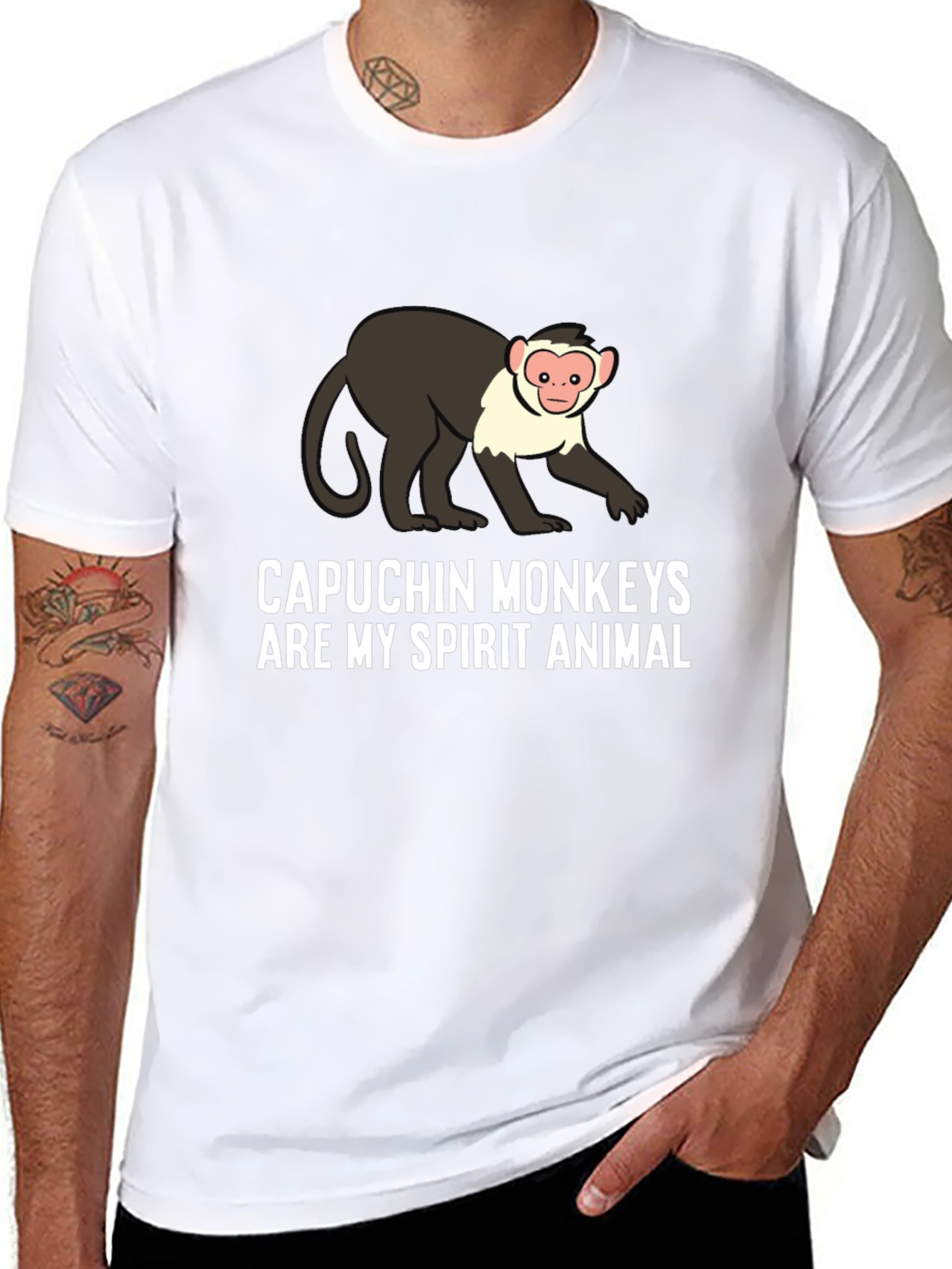 Capuchin Monkey Spirit Animal Graphic T-Shirt