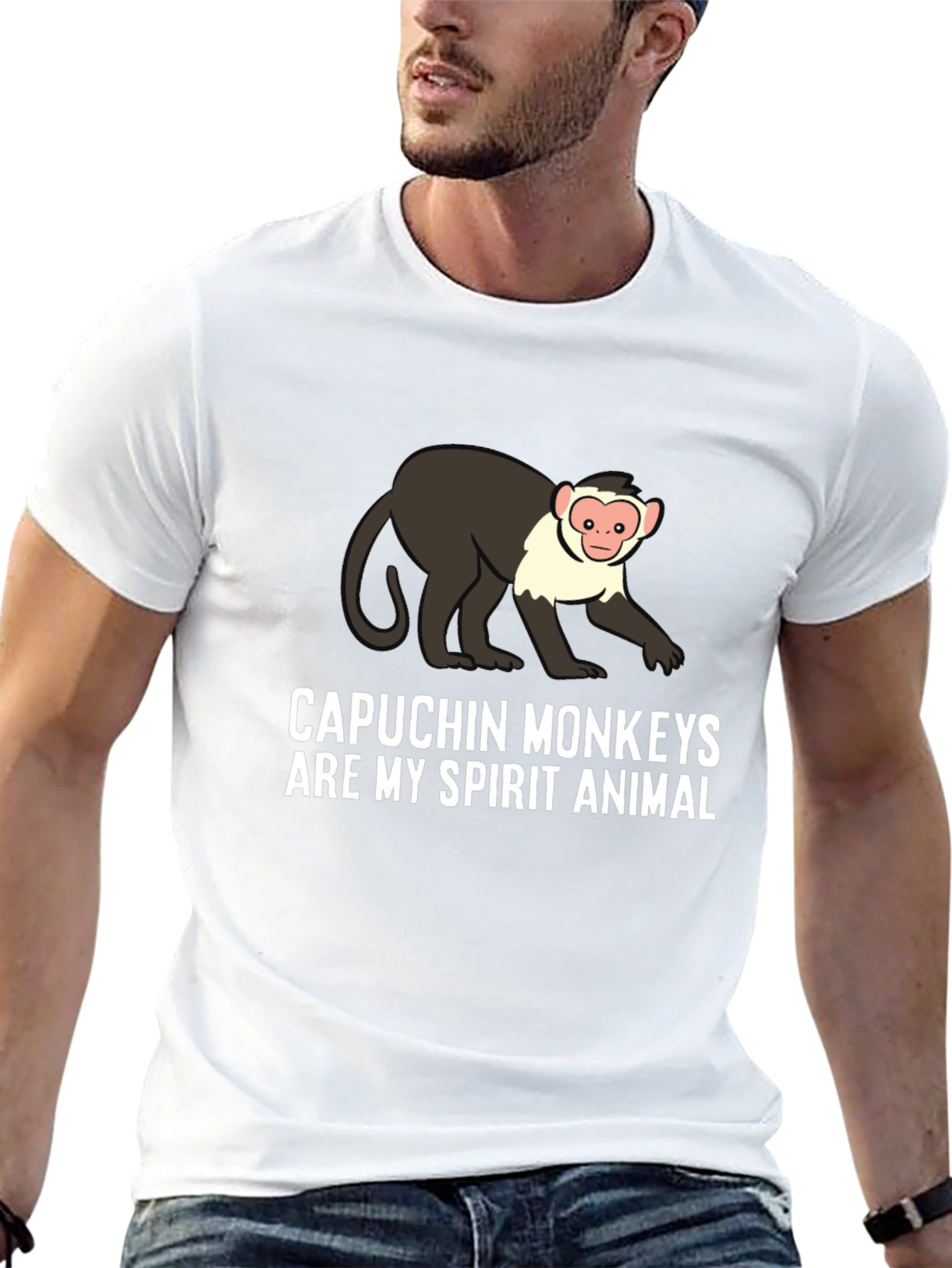 Capuchin Monkey Spirit Animal Graphic T-Shirt