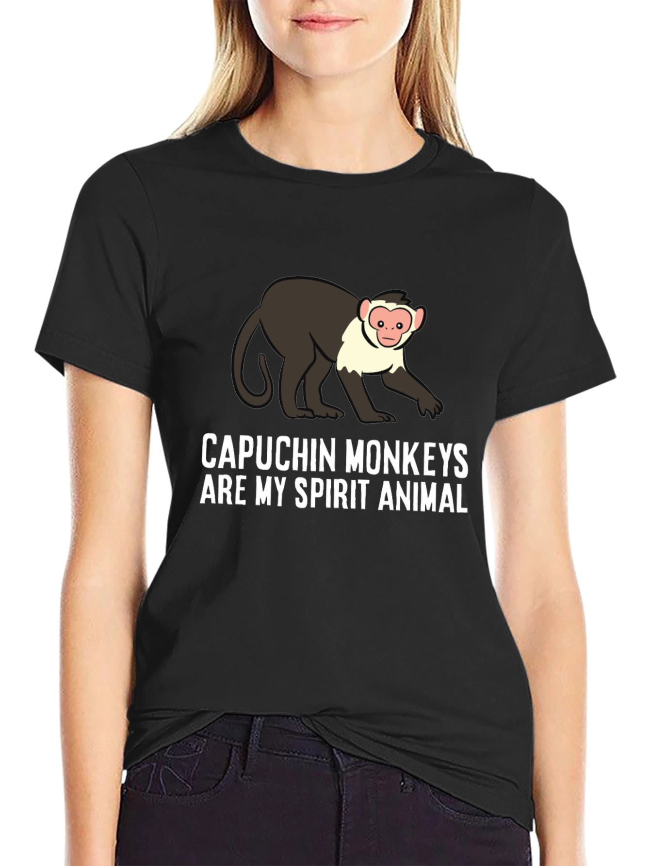 Capuchin Monkey Spirit Animal Graphic T-Shirt