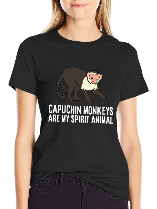 Capuchin Monkey Spirit Animal Graphic T-Shirt