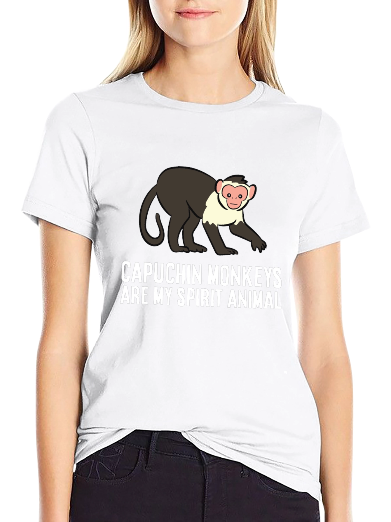 Capuchin Monkey Spirit Animal Graphic T-Shirt
