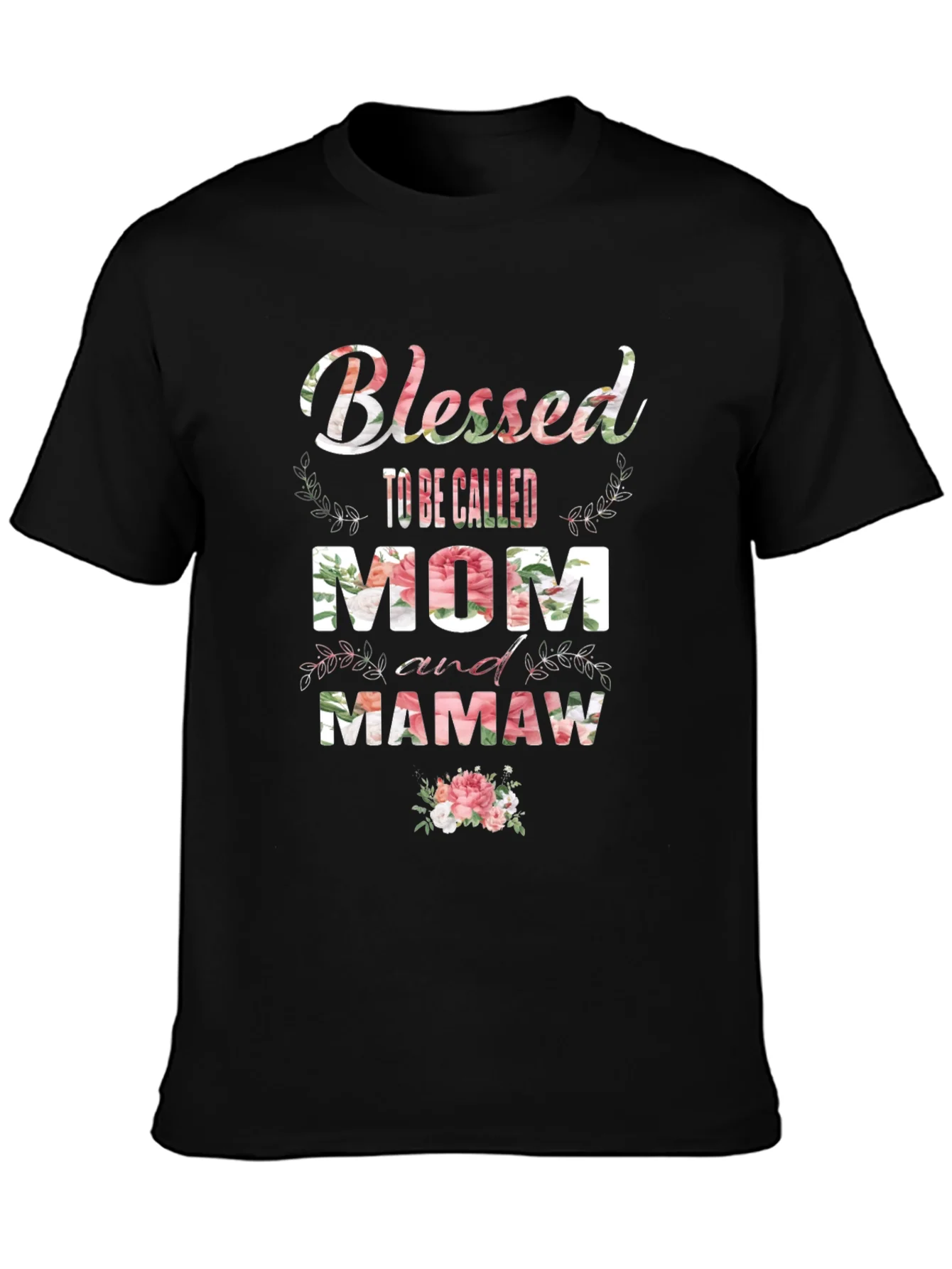 Blessed Mom and Mamaw Floral T-Shirt