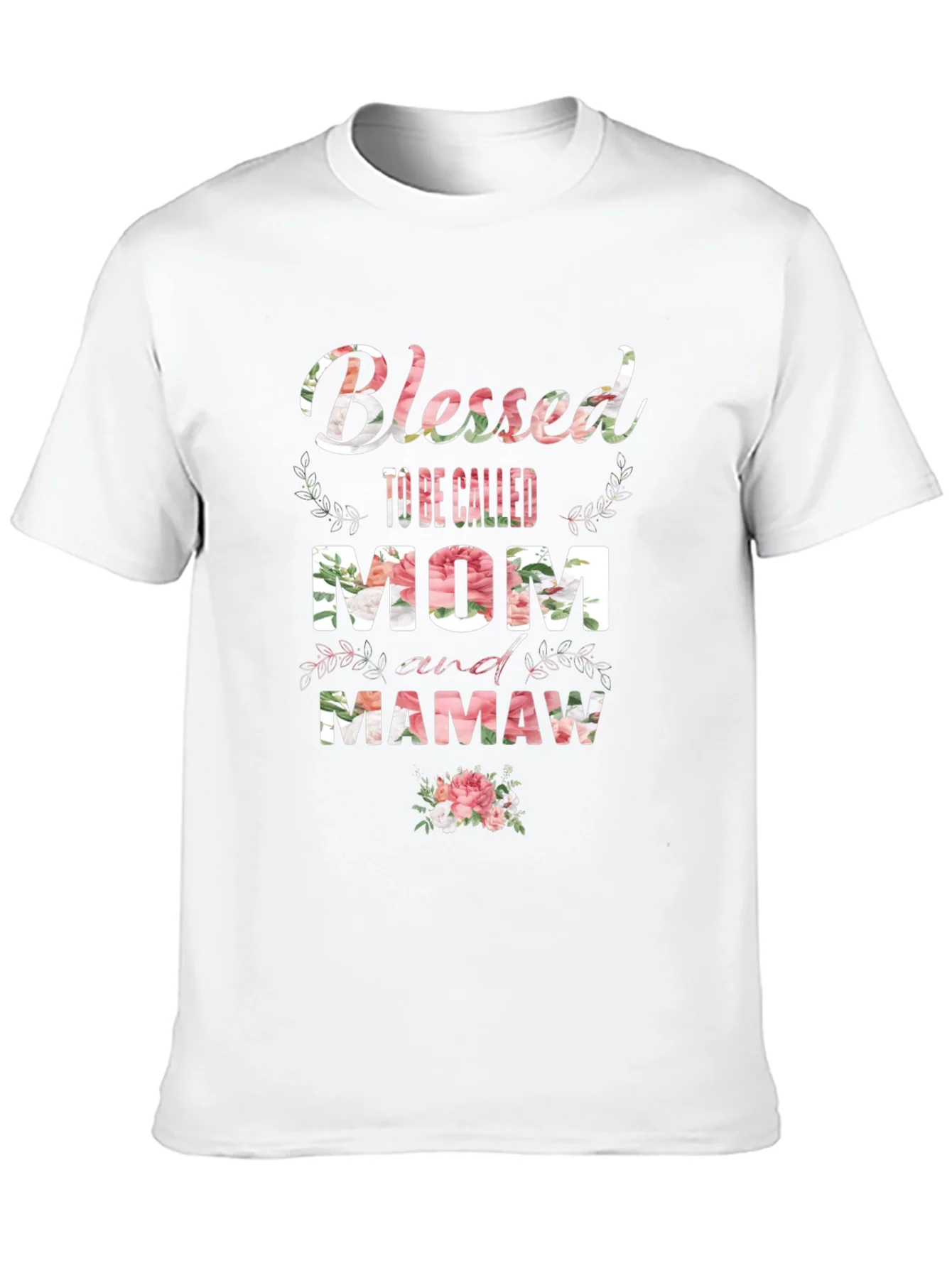 Blessed Mom and Mamaw Floral T-Shirt