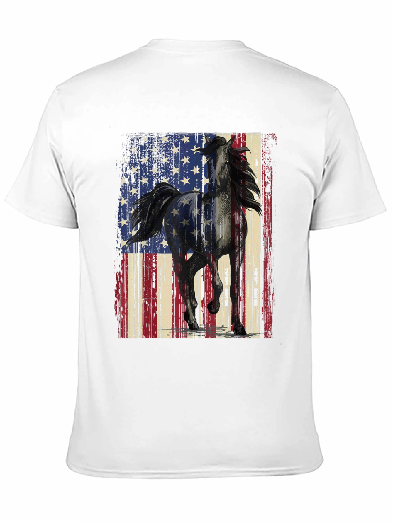 American Flag Horse Graphic Tee