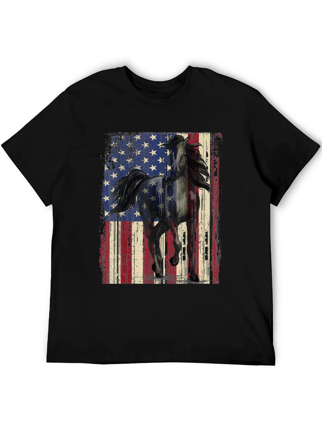 American Flag Horse Graphic Tee