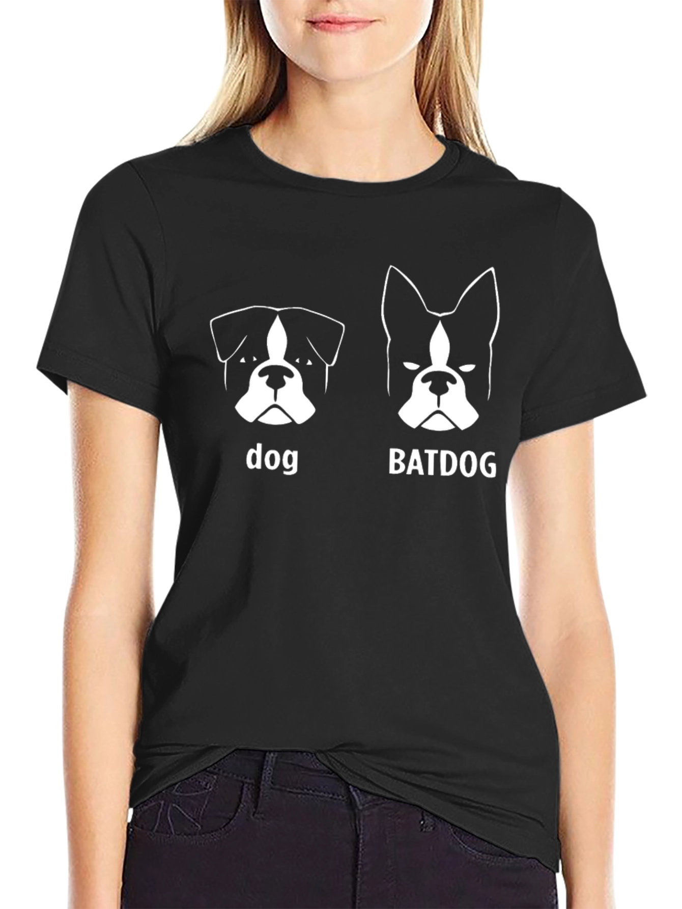 Dog vs. Batdog Graphic Print T-Shirt
