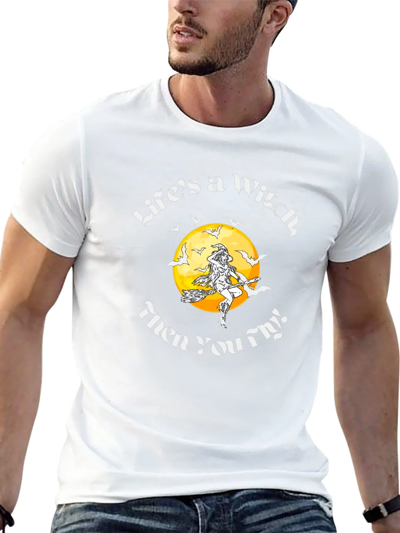 Lifes a Witch Halloween Graphic Tee