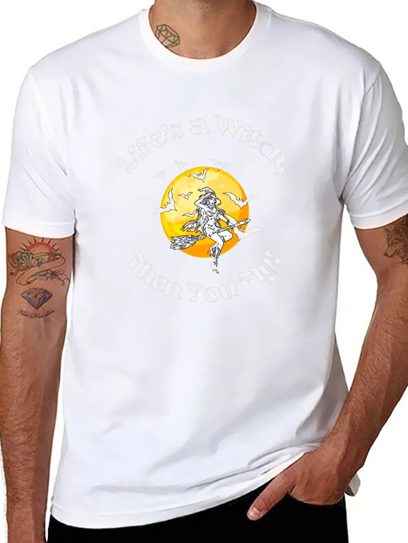 Lifes a Witch Halloween Graphic Tee