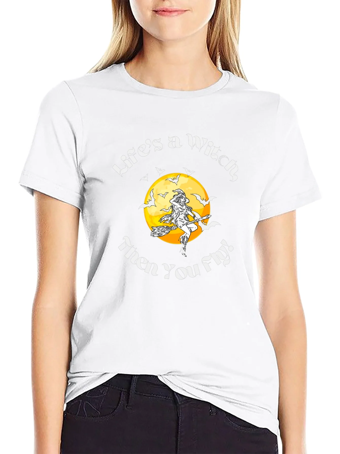 Lifes a Witch Halloween Graphic Tee