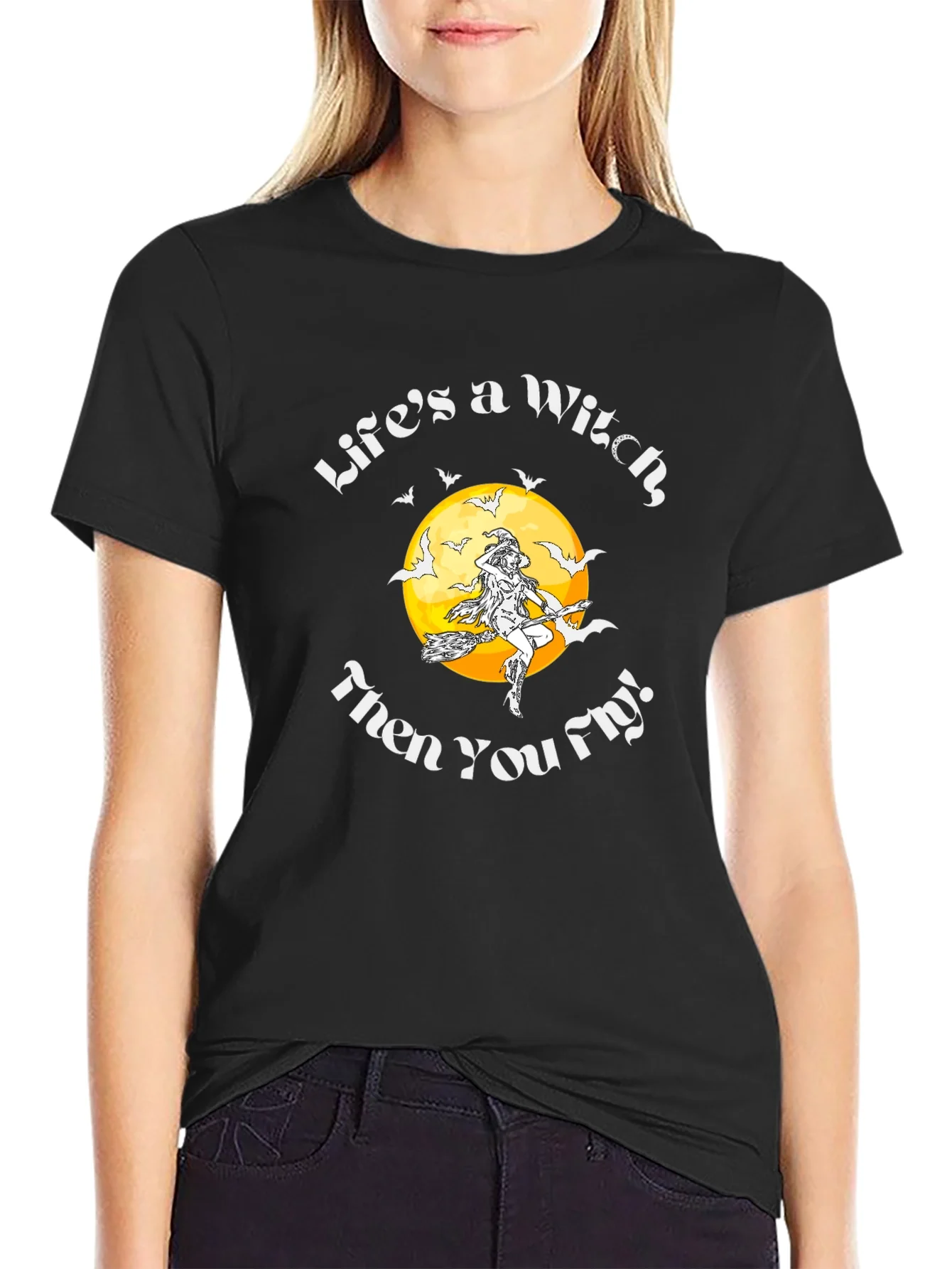 Lifes a Witch Halloween Graphic Tee