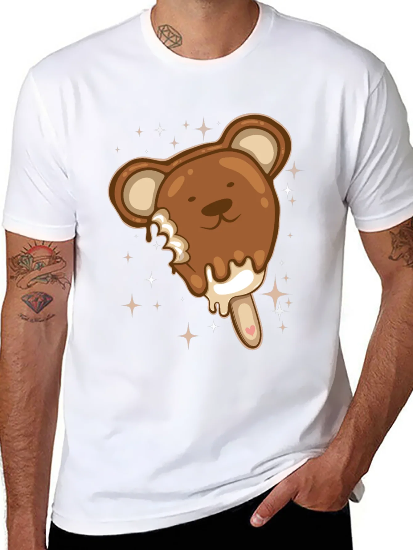 Bear Ice Cream Graphic T-Shirt