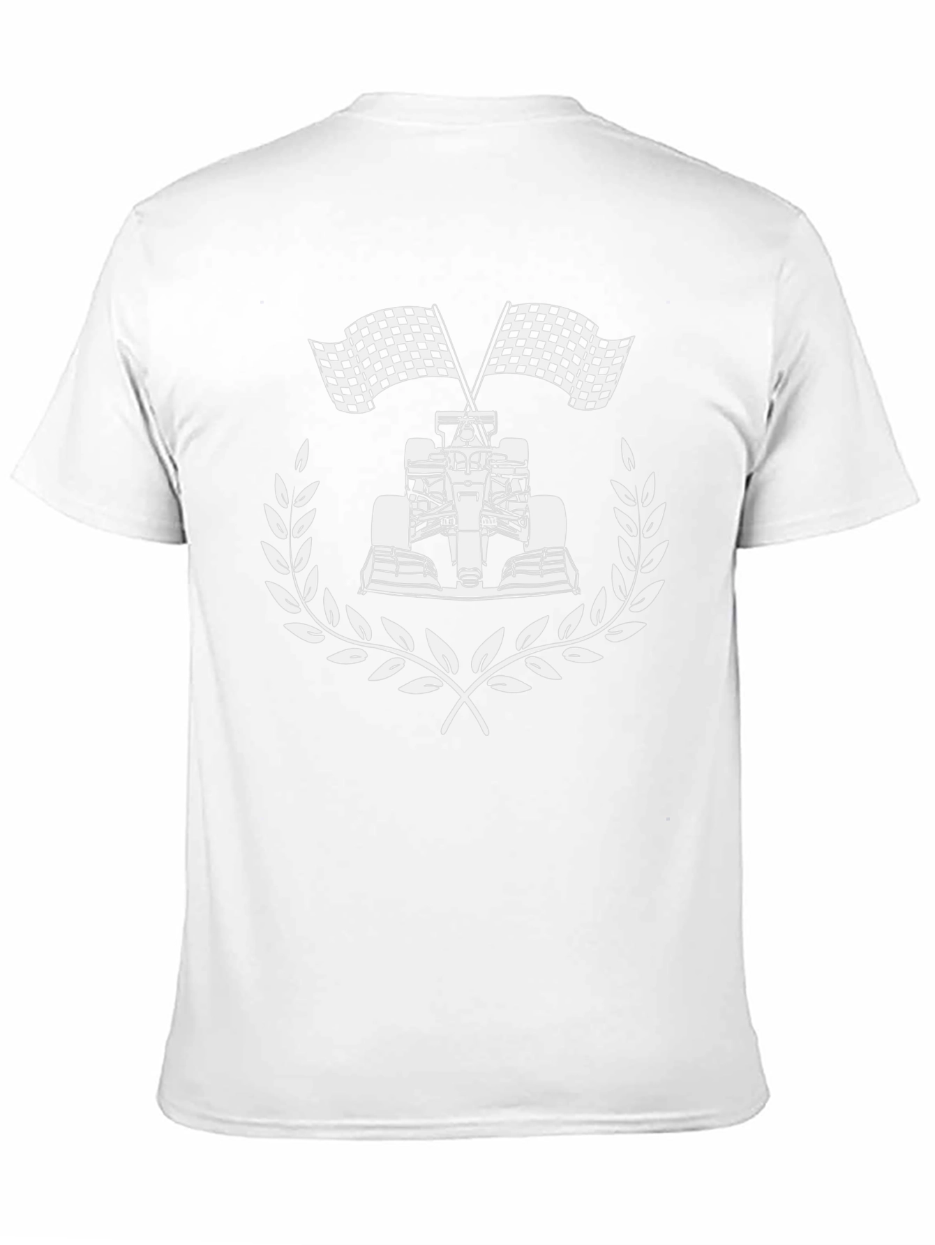 Racing Car Graphic Tee - Black Cotton T-Shirt