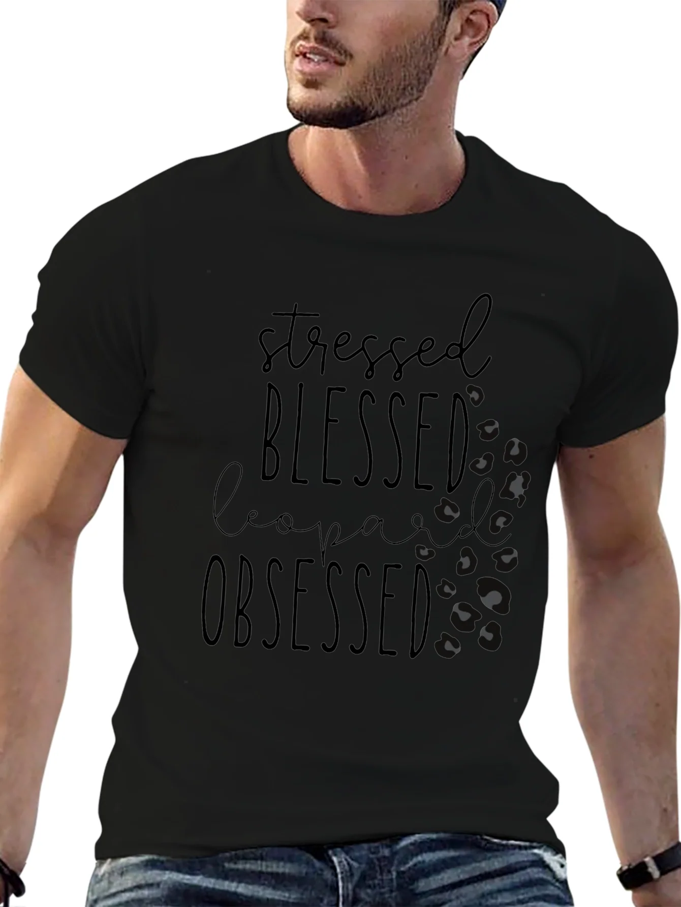 Stressed Blessed Leopard Obsessed Tee