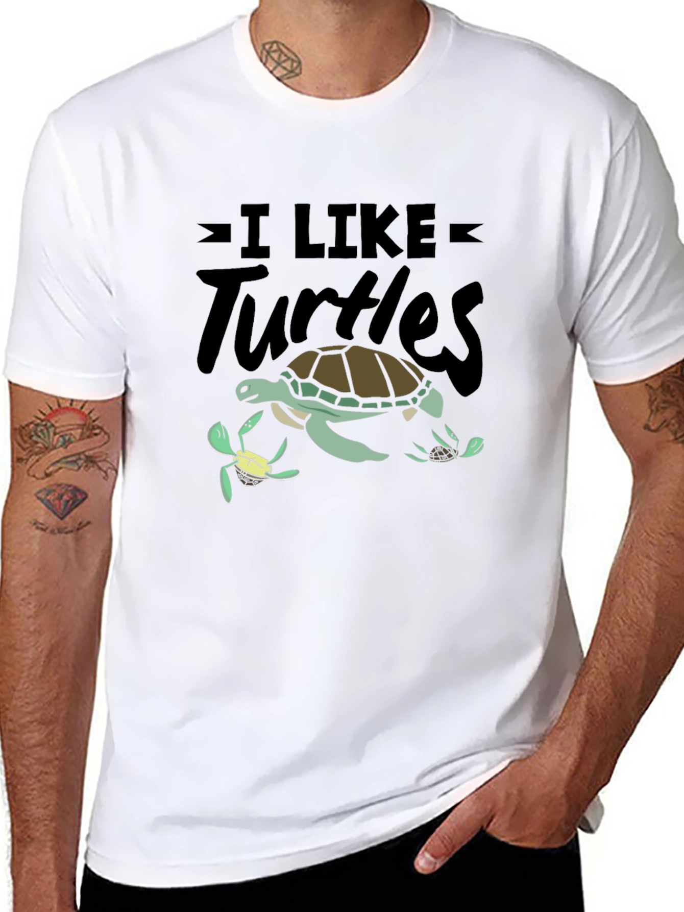 I Like Turtles Graphic T-Shirt