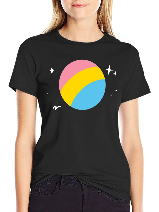 Pansexual Pride Planet T-Shirt - Black