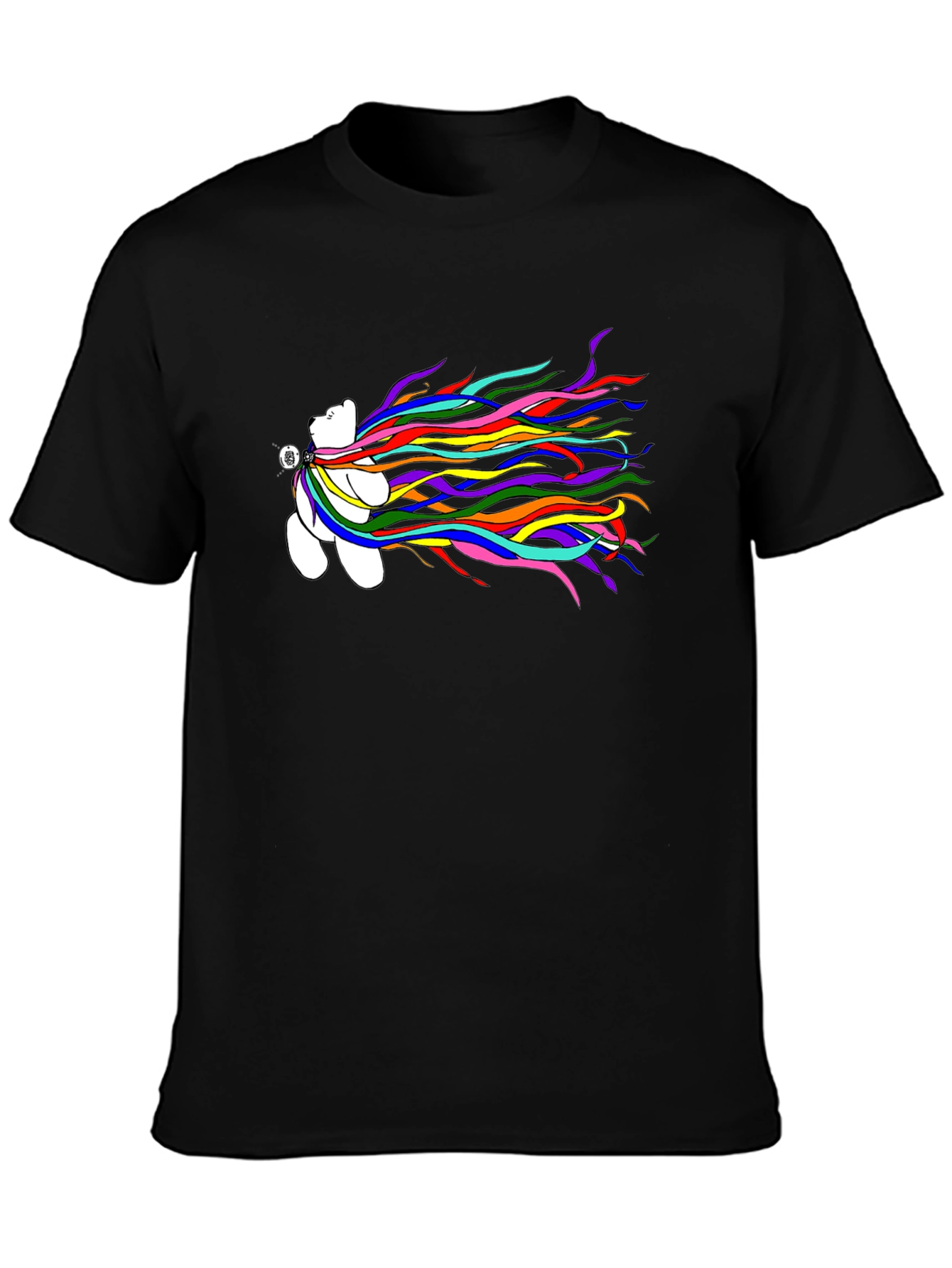 Rainbow Bear Black T-Shirt
