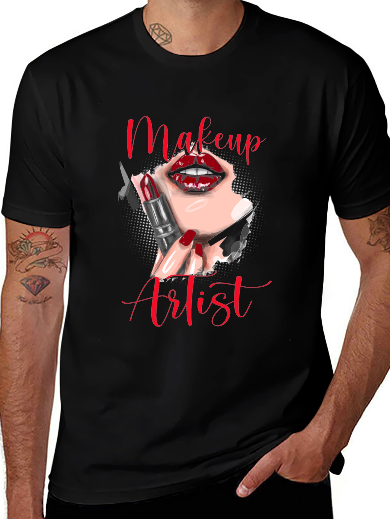 Makeup Artist Graphic T-Shirt - Unisex Fashion Tee