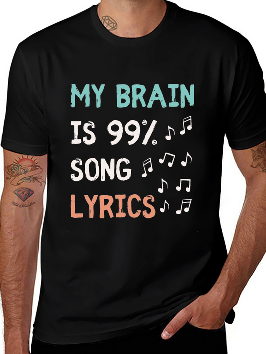 Song Lyrics Brain T-Shirt