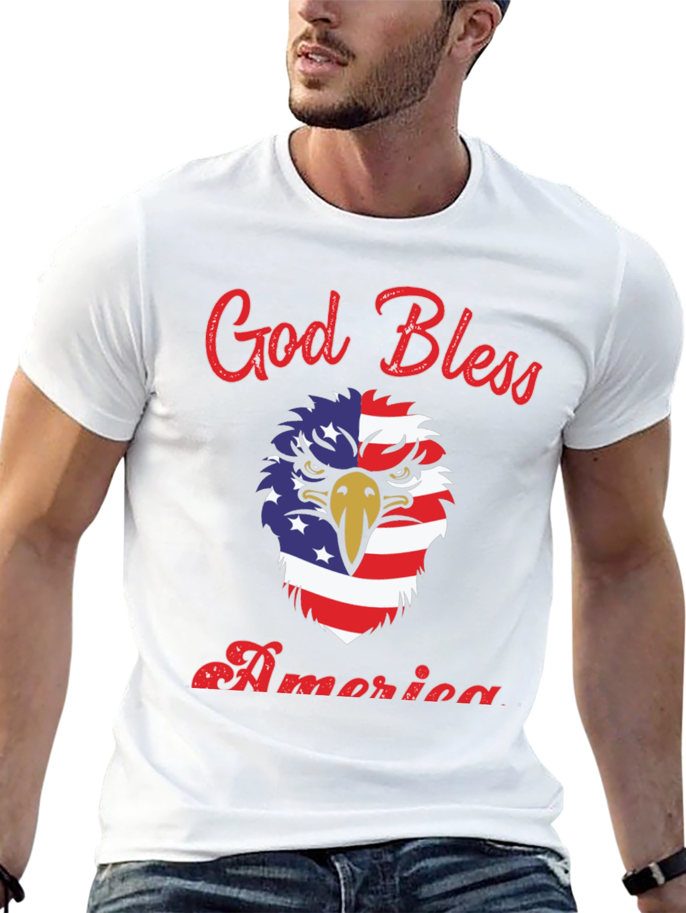 God Bless America Eagle Graphic Tee