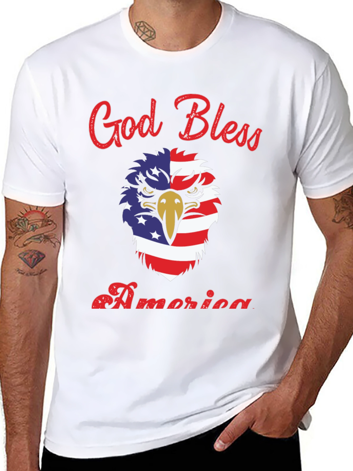 God Bless America Eagle Graphic Tee