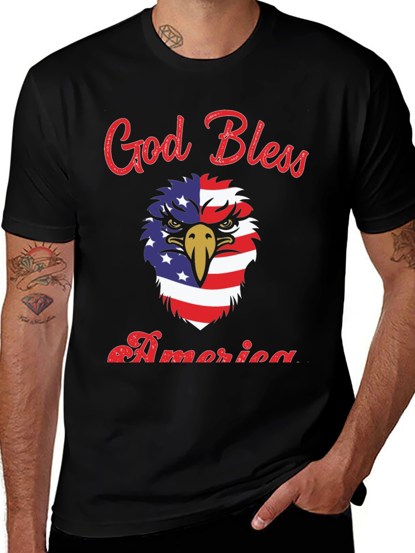 God Bless America Eagle Graphic Tee