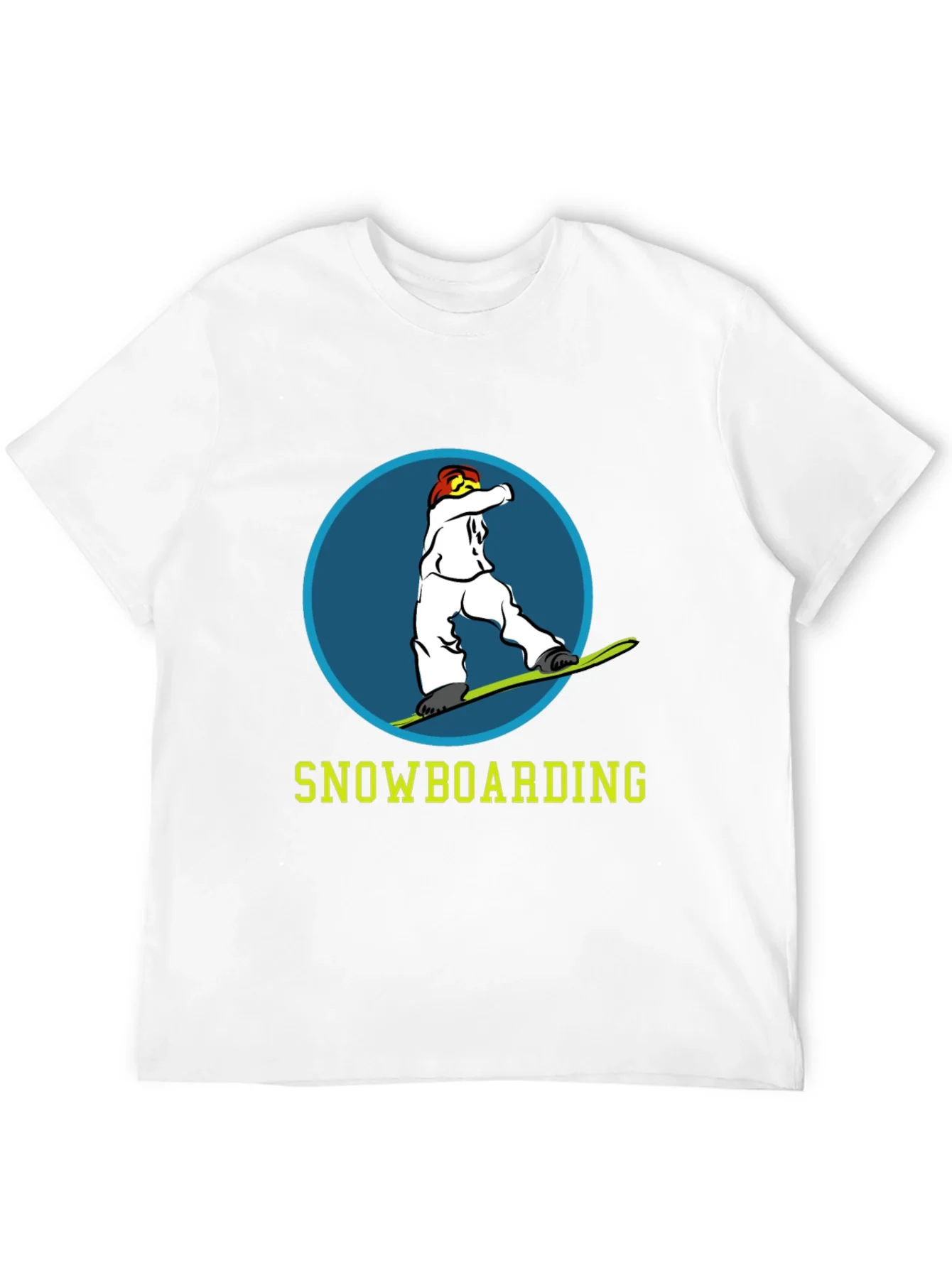 Snowboarding Graphic Tee - Black Cotton T-Shirt