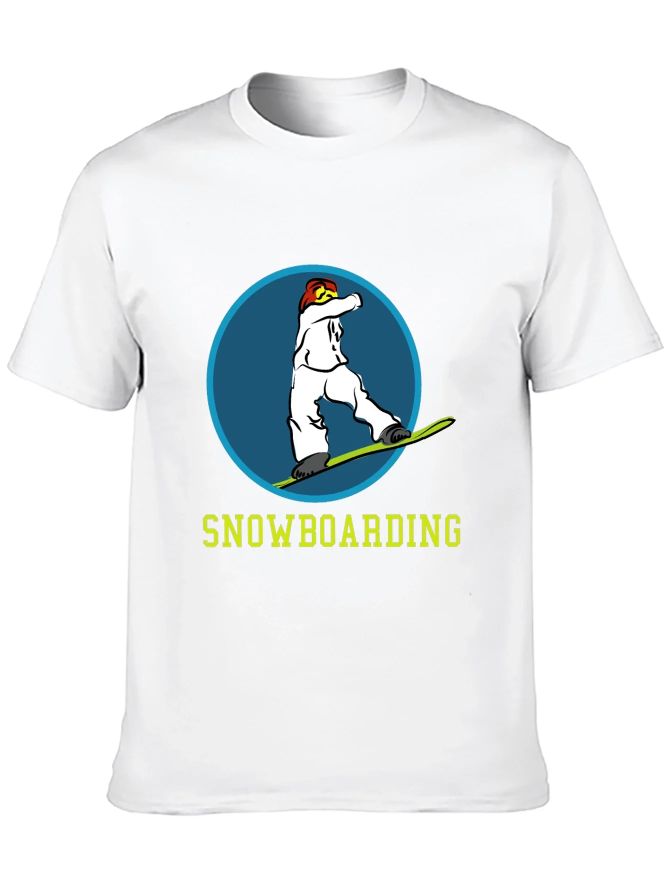 Snowboarding Graphic Tee - Black Cotton T-Shirt