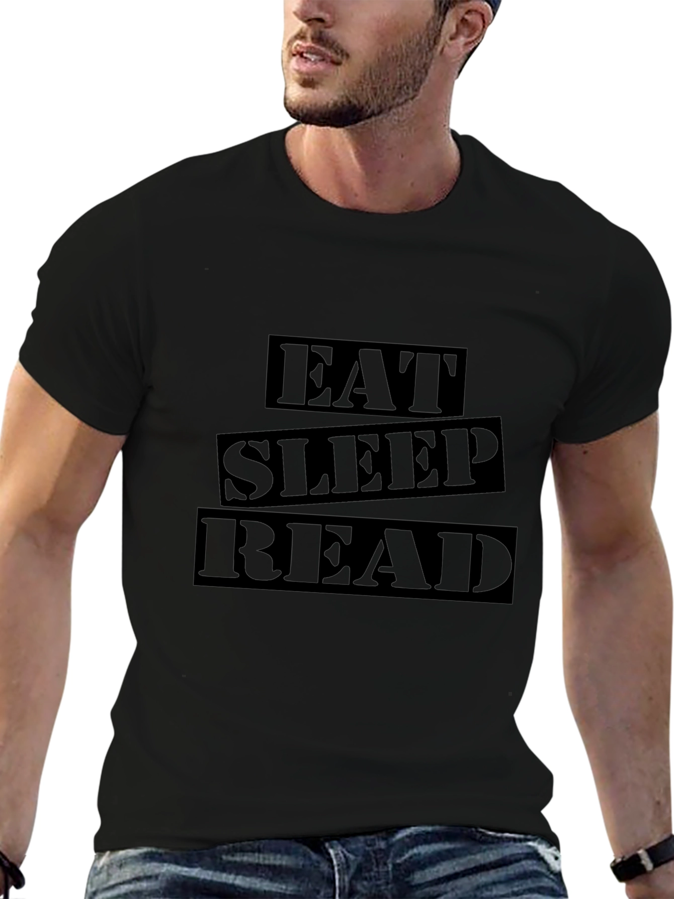 Eat Sleep Read Black T-Shirt